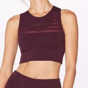 Lululemon Athletica Burgundy Crop Top